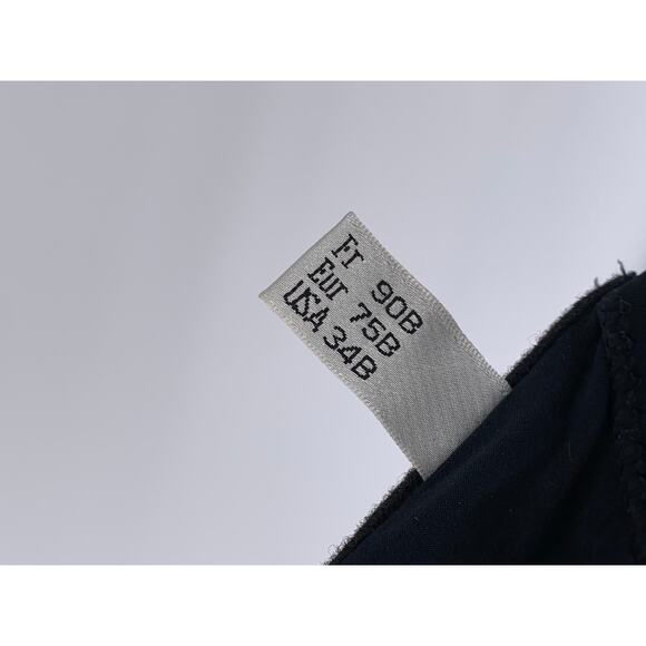 PAIN DE SUCRE Women's Black V-Neck Spaghetti Strap Padded Bikini Top SZ 34B - Picture 9 of 9